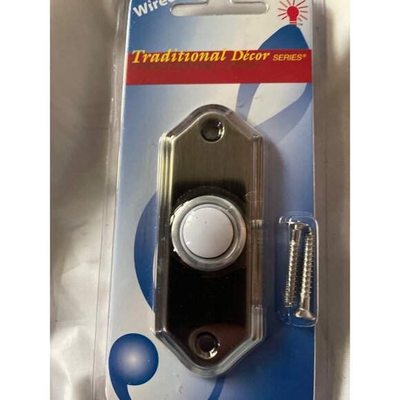 Heath/Zenith Wired Lighted Pewter Finish Doorbell Push Button 923-C - Picture 12 of 15